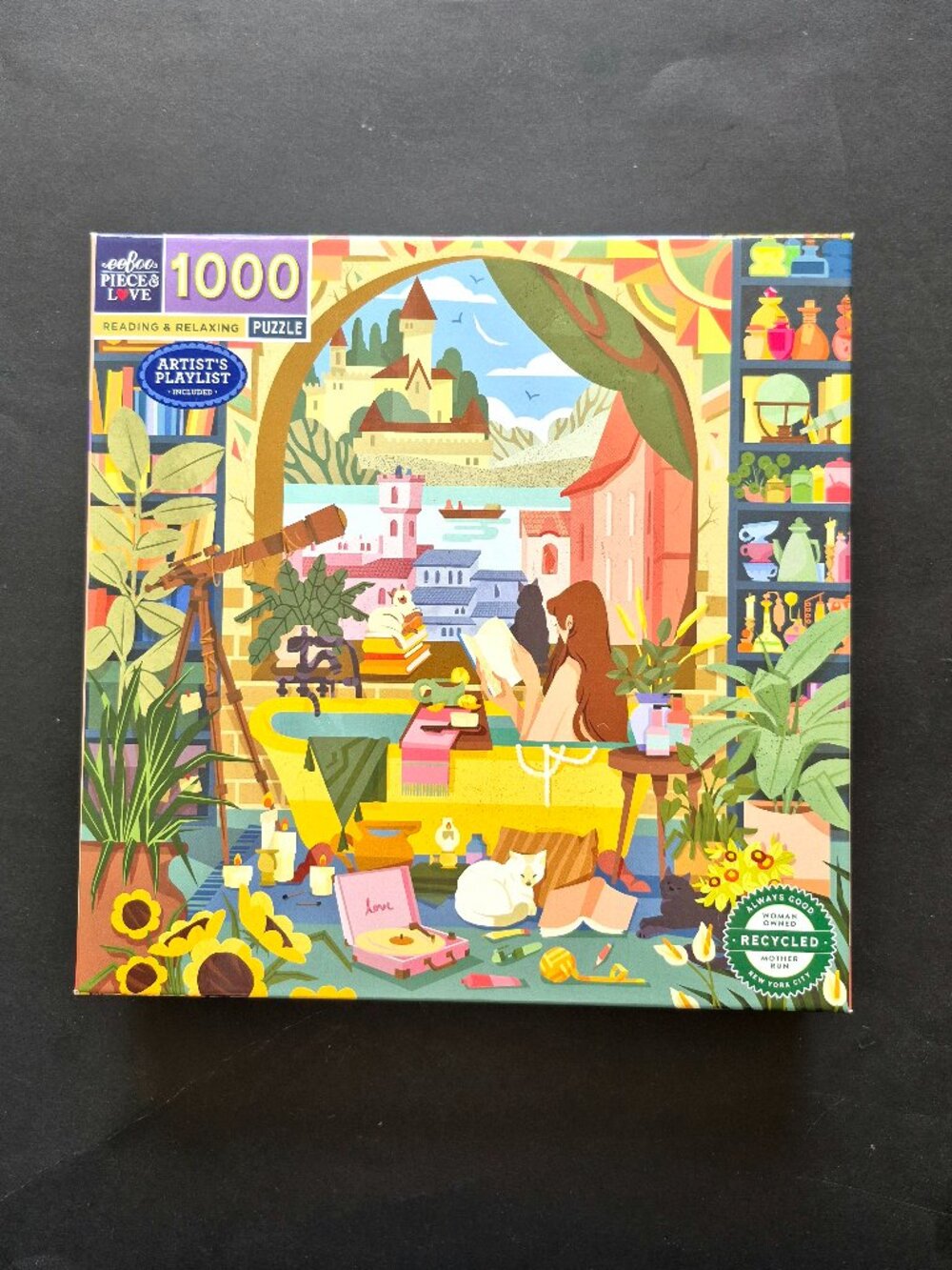 1000 Piece "Reading & Relaxing" Jigsaw Puzzle